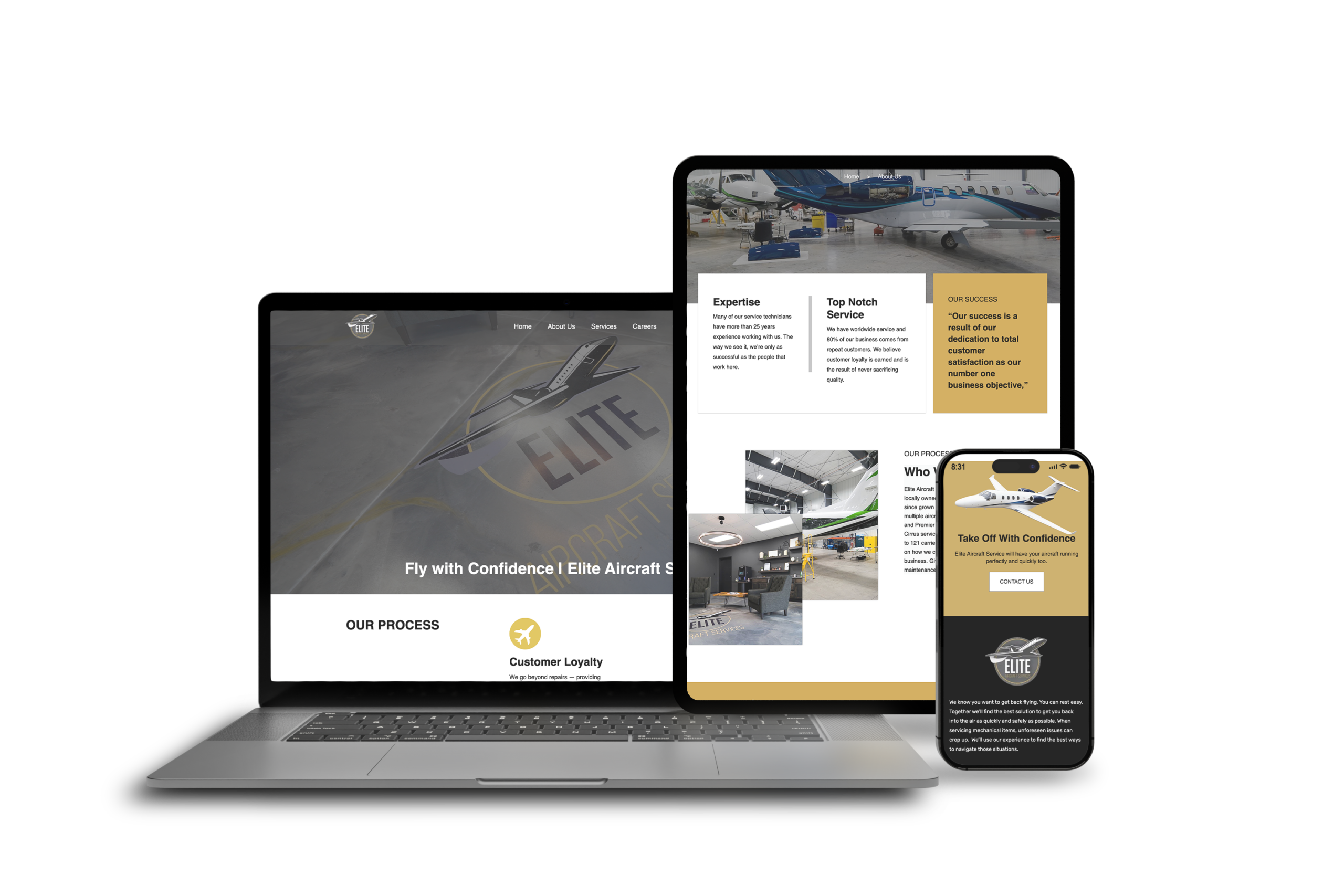 How We Built a Custom Website for Elite Aircraft Services
